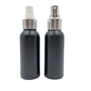 30ml 500ml Custom Empty Refill Silver Aluminum Metal Mist Sprayer Bottle With White Black Mist Sprayer