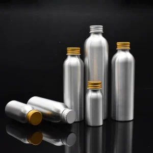 30ml 50ml 100ml 120ml 150ml 200ml Essential Oil Lotion Cosmetic Packaging Silver Aluminum Shampoo Bottle