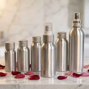 30ml 50ml 100ml 120ml 150ml 250ml Empty Metal Silver Cosmetic Aluminium Bottles with Sprayer Cap for Fragrance Oil