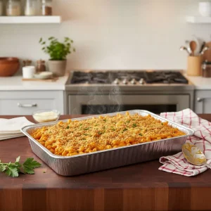 328 oz Aluminum Foil Lunch Box, High-Side Metal Tray, Disposable Foil Lids, Food Container, Baking Pan for Catering