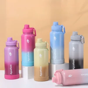 32oz Wide Mouth Stainless Steel Double-Wall Vacuum Flask Thermal Insulated Sport Water Bottle