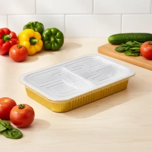 3500ml 4670ml Disposable Recyclable Food-Grade Gold Rectangular Aluminum Foil Tray for Takeout