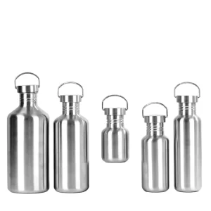 350ml 500ml 750ml 1L Custom logo Wide Mouth Stainless Steel Bpa Free Sports Metal Sipper Water Bottle for Gym Fitness
