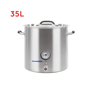 35L Mash Kettle Pot 304 Stainless Steel Fitting Beer Keg Brew Kettle Set Fermenting Equipment