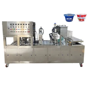 4-Lane Automatic Inline Cup Filling, Capping and Sealing Machine for Liquid Film and Plastic Packaging