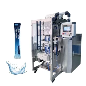 4 Lane Automatic Liquid Stick Packaging Machine 100 160bag min Small Vffs Filling Slitting Sealing Motor