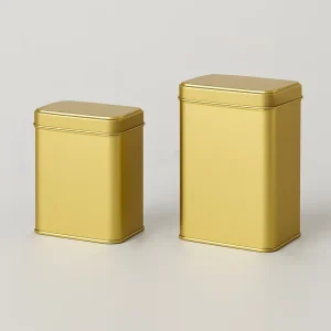 4 Size Solid Color Tinplate Can Be Customized From Stock Luxury Coffee square Tin Cans Airtight Tea Packaging Tin Box