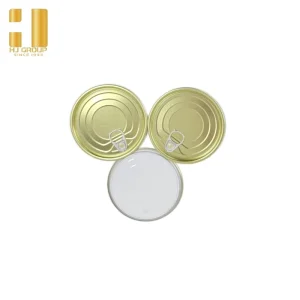 401# 99mm Food Grade Tinplate Easy Open End Oil Resistant Peel Off Lid for Spiced Beef Jerky Dried Meat Round Cans