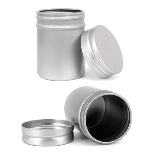 40ml Screw-Top Aluminum Candle Tins Metal Containers for Cosmetic and Candle Packaging