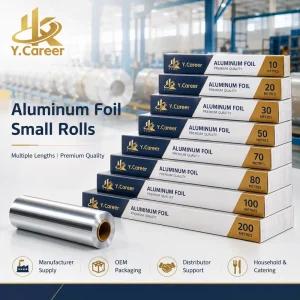 450mm x 50m/100m Catering Aluminum Foil Roll with Tissue Paper