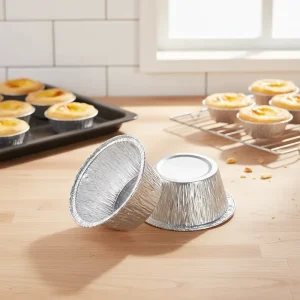 4oz 120ml Round Food-Grade Disposable Aluminum Foil Cups with Lids for Sauce, Dessert, and Baking