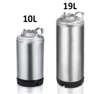 5 Gallon 19L Stainless Steel Ball Lock Beer Keg with Single Handle for Homebrew and Craft Beer
