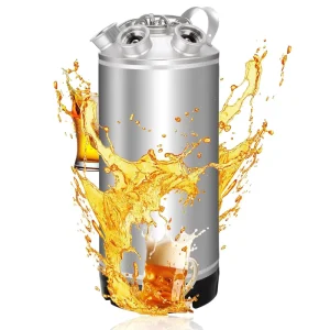 5 Gallon Cleaning Keg Beer Line Cleaning Kit with 4 D Couplers Stainless Steel Kegerator Beer Line Cleaner Kit