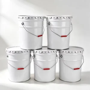 5 Gallon Metal Container 19L 20L 25L Round Empty Metal Paint Can Metal Drums for Chemical Paint Metal Packaging for Factory