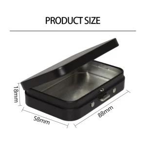 5-Pack Custom Printed Child-Resistant Tin Box with Plastic or Metal Button
