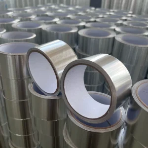 50 Micron Solvent Acrylic-Based Silver Aluminum Foil Adhesive Tape 50MM X 20M Heat-Resistant Cutting Service