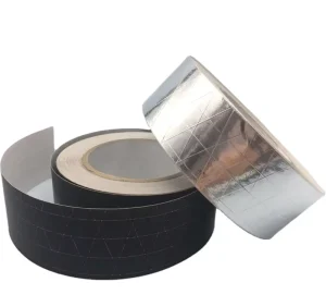 50 mm Silver Linerless Aluminum Foil Tape, Acrylic Adhesive, High Adhesion, Heat Resistant