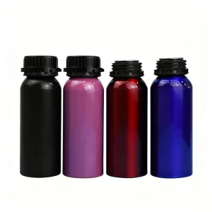 500ml 1000ml Aluminum Perfume and Essential Oil Bottles in Red, Gold, and Matte Black