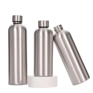 500ml Slim Stainless Steel Vacuum Flask Minimalist Insulated Water Bottle with Loop Cap for Office Business Travel Gifts