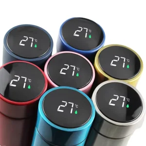 500ml Stainless Steel Double-Wall Vacuum-Insulated Bottle with USB Charging and LED Temperature Display 6-12 Hours