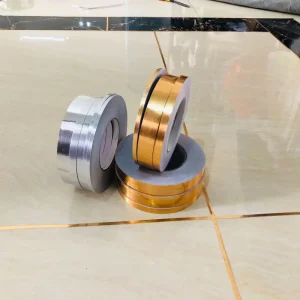 50M Roll Decorative Brushed Metal Wall Tape Self-Adhesive PVC 3D Gold Tape for Floor Tiles