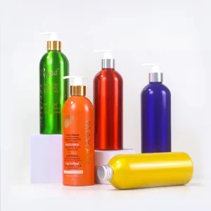 50ml 100ml 120ml 150ml 250ml 500ml Aluminum Essential Oil Bottles with Lotion Pump or Screw Lid for Cosmetics