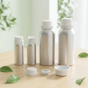50ml 100ml 250ml 500ml 1000ml Fragrance Essential Oil Matte Black Silver Aluminum Bottles With Black Tamper Proof Lids