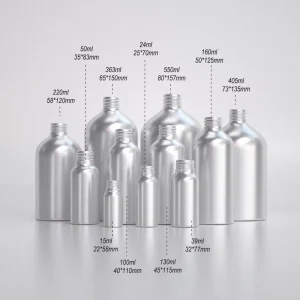 50ml 100ml Aluminum Pump Spray Bottle for Body Lotion and Shower Gel