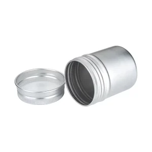50ml 50g Silver Round Aluminum Tin Jar With Screw Lid