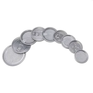 53mm, 65mm, 73mm, 83mm, and 99mm Aluminum Peel-Off Easy Open Lid Ends for Coffee, Beer, Soda, Food, and Wine Metal Cans