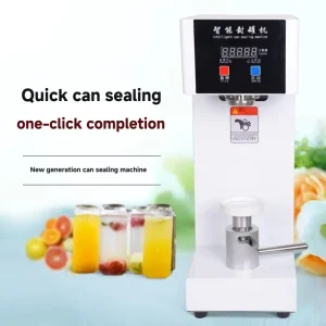 55mm Caliber Can Sealing Machine for 330ml/500ml/650ml Milk Tea and Coffee PET Plastic Cups and Bottles