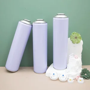 57 x 205mm Tinplate Aerosol Cans Chemical-Grade Round Metal Cans with Spray Valves