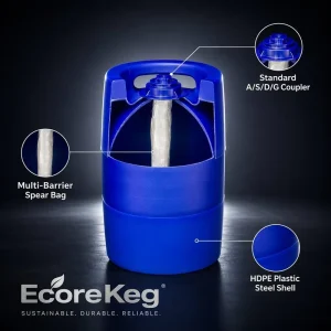 5L Custom Logo Mini Beer Keg Reusable HDPE Portable Food Grade Pressurized Home Brewing Party
