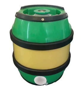5L Insulated Green Plastic Draft Beer Keg Bucket with Spear Fittings and Beer Tap