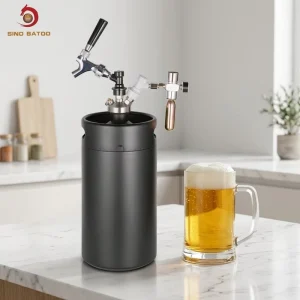 5L Portable Mini Beer Keg with Dual Ball Lock Dispensing System
