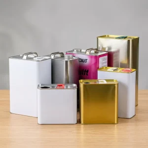 5L Square Metal Paint Can Custom Logo for Offset-Printed Glue and Latex Metal Packaging Tinplate Material
