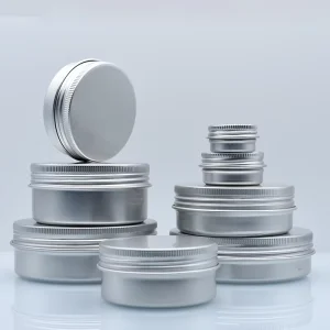 5g 30g 50ml 60g 100g 1 oz 2 Ounce Metal Aluminum Tin Pot 2 oz Candle Jars Container Round 15 g Aluminium Cans for Cosmetic Cream