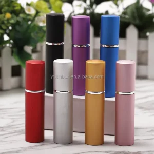 5ml 10ml 15ml Refillable Flat Top Aluminum Perfume Spray Bottle Mini Atomizer Cosmetic Lotion Customizable Matte Finish China