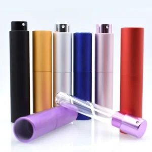 5ml 8m 10ml Aluminum Matte Pink Purple Black Twist-Up Refill Pocket Portable Perfume Atomizer Bottle