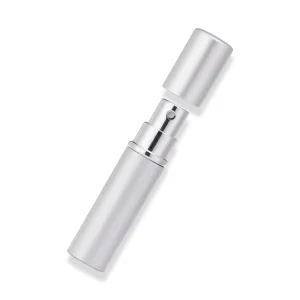 5ml Mini Matte Silver Atomizer Perfume Refillable Bottle with Aluminum Metal Shell