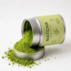60*56mm Food Grade Tinplate Can 30g Matcha Coffee and Tea Power Packaging Airtight Glossy Screw Lids 5OZ Round Cans