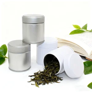 60*60/68mm Food Grade Sealed Metal Tin Cans Empty 30g 50g Coffee Matcha Powder Tin Can for Food Packaging