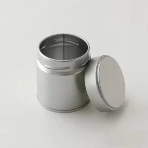 60*68mm Silver Sealed Metal Tin Jars Empty Tea Coffee Matcha Powder Tin Can for Food Packaging