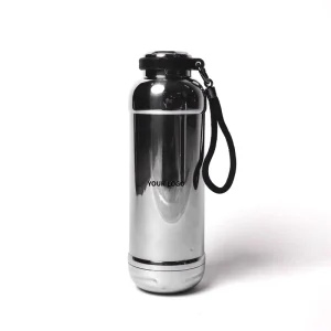 615ml 20.8oz Stainless Steel Vacuum Insulated Bottle, Double Wall, 18-24 Hour Insulation, Rope Handle