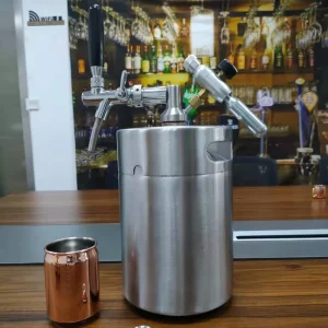 64 Ounce Mini Beer Keg Pressurized Growler for Craft Beer Dispenser System Insulated Beer Bucket