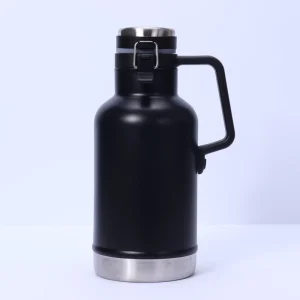 64oz BPA-Free Insulated Stainless Steel Bottle with Easy-Pour Handle Leakproof Lid for Hot Coffee and Cold Beer