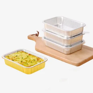 650ml Rectangular Disposable Aluminum Foil Lunch Box Food Container