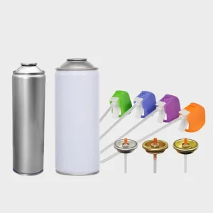 65mm Empty Tinplate Aerosol Can with Valve Custom CMYK Printing for Cleaning Product Packaging