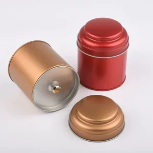 75*75*H90mm Round Empty Food Grade Tinplate Tins for Tea Candy Coffee Chocolate Sealed Tin Can with Metal Inner Cover