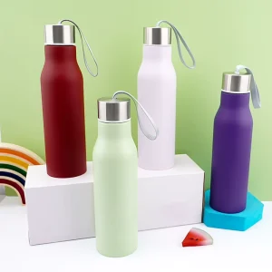750ML Double Wall Vacuum Thermo Flasks 24 oz Stainless Steel Metal Water Bottles BPA Free Reusable Cola Water Flask